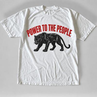 Power To the People Tee, Black Panther Graphic Shirt, Bold Statement
