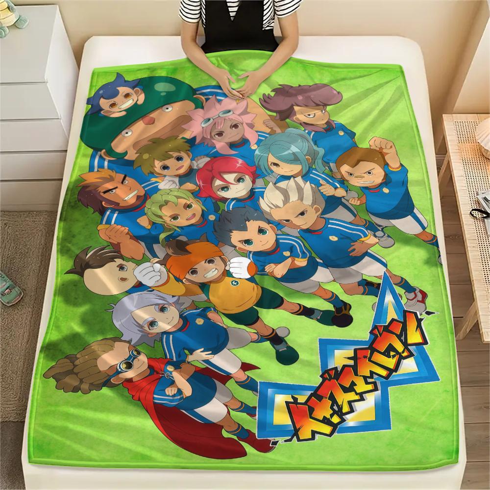 1Pc Inazuma Eleven Soccer Print Flannel Blanket, High Quality Comfortable for All Seasons, Home Decor, Warmth and Comfort, Perfect for Christmas Gifts