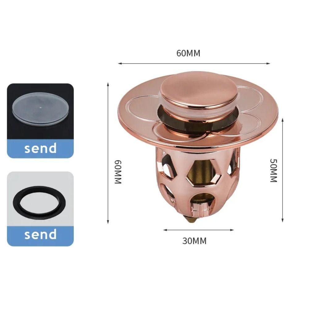 Pressing Type Filter Accessories Bounce Drain Plug 3 Color Drain Filter  Basin