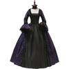 Cosplay Dress Medieval Flare Sleeve Party Gown Gothic Floral Robe