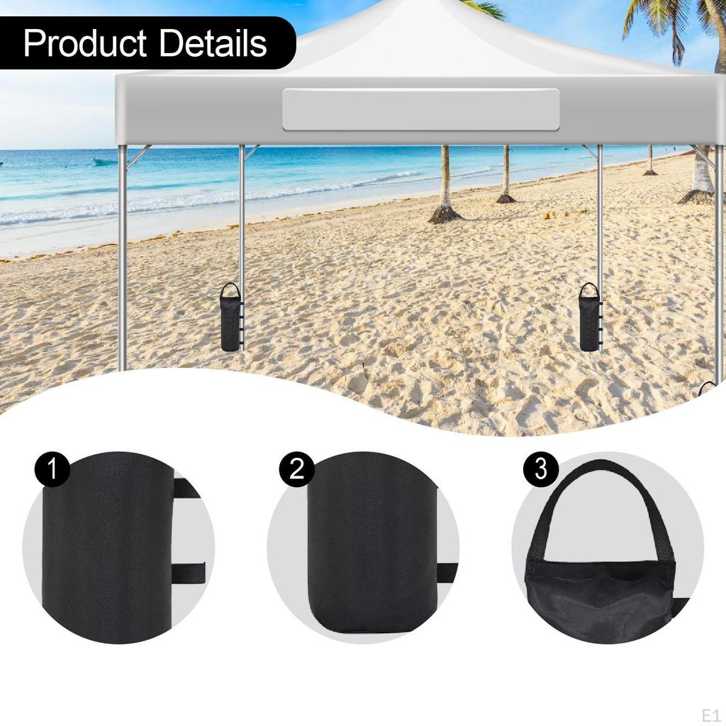 4Pcs Canopy Weight Bags, Sand Bags Accessories, for Backyard Garden Carport Outdoor Advertising Tent