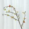 Artificial Flower Apple Branch, Home Decoration Fake Flower Plant Artificial Berry Branch