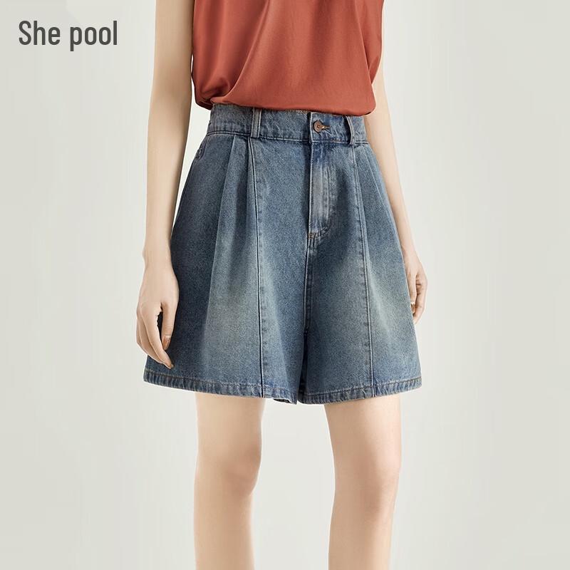 Женские ретро-джинсовые шорты с высокой талией, свободные, широкие, с эффектом потертости L