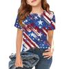Girls Short Sleeve T Shirt Floral Print Lightweight Casual Tee Top Comfortable Fit Soft Fabric
