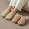 Home Cotton Slippers Autumn and Winter Indoor Soft Bottom Plush Warm Couple Home Waterproof Non-slip Cotton Mop