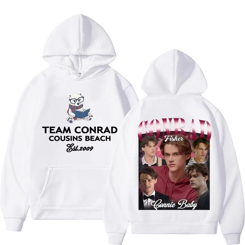 Team Conrad Cousins Beach Hoodie Summer I Turned Pretty Hoodies Fashion Fashion Print Long Sleeve Unisex Casual Print sweatshirt Fashion Oversized