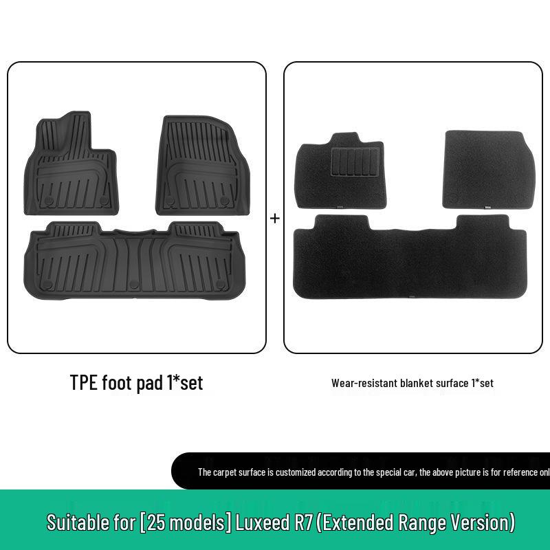 TPE Floor, Seat Back, and Trunk Mats for 2024-2026 Luxeed R7 Cars