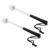 Bonsicoky Felt Head Bass Drum Mallet Percussion Sticks, 2 Pieces 12-Inch Drum Mallets with Stainless Steel Handles