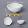 SHALL White Melamine Rice & Soup Bowls