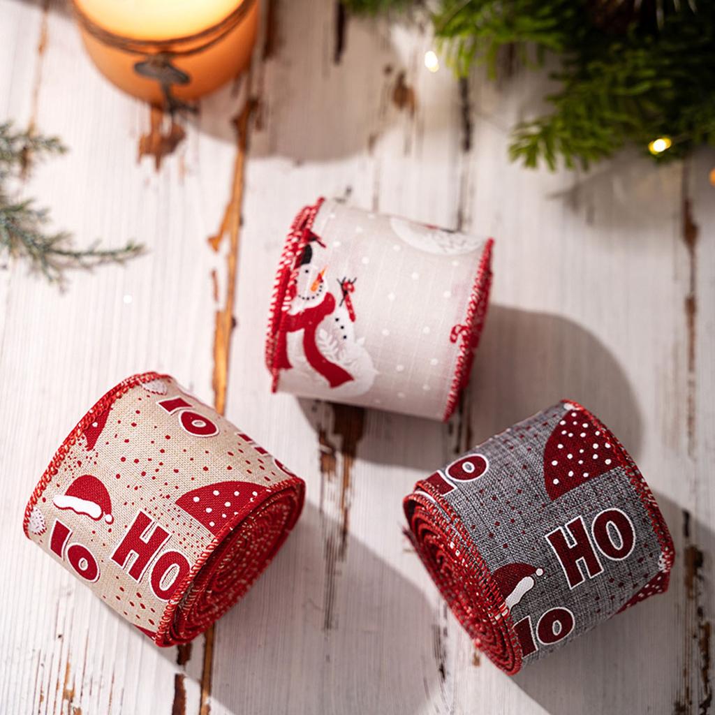 5m Christmas Snowman Ribbon Christmas Ribbon Christmas Tree Decoration Ribbon Gift Decoration Ribbon