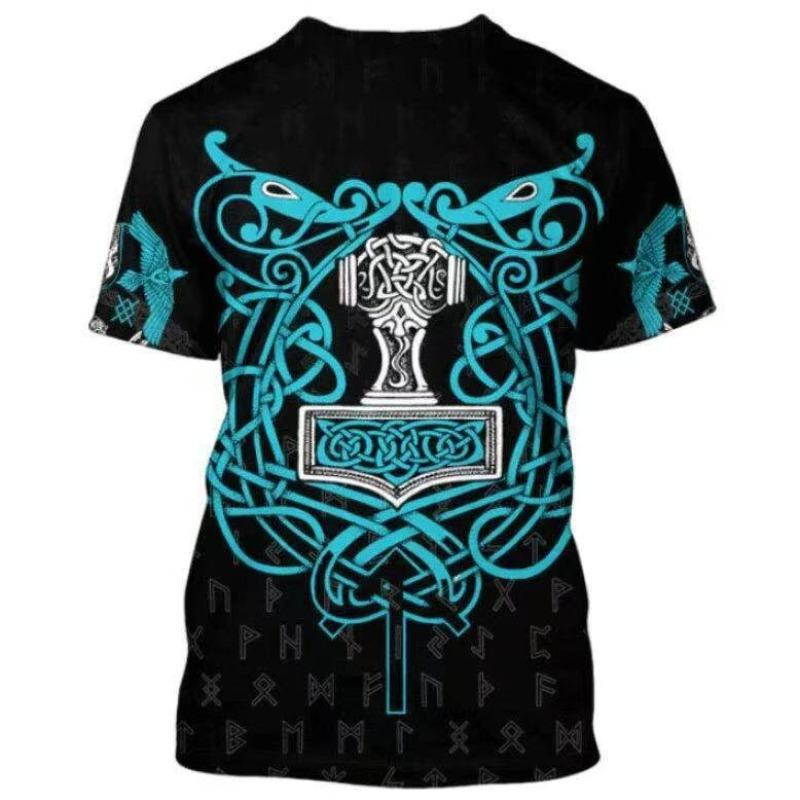 Men's Casual Skull Graphic Print Short Sleeve T-Shirt Crew Neck Streetwear Camiseta Masculina Summer Fashion Daily Tops Tees