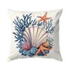 Federa per Cuscino Estate Stella Marina Conchiglie Poliestere Stampato 40/45/50cm Copricuscino Decorativo per Divano Federa per Cuscino Arredo Casa