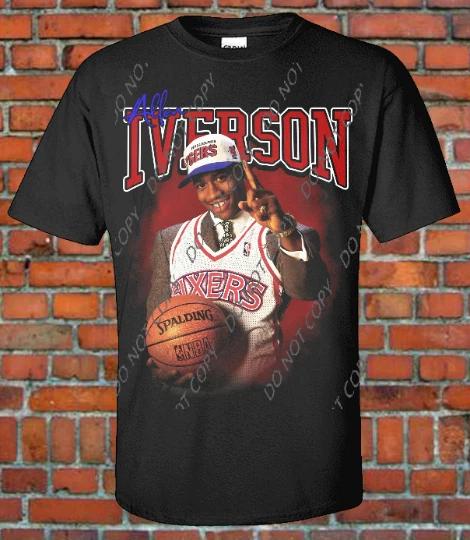 Allen Iverson 90s Style 1996 Draft Day Bootleg Rap Basketball S
