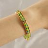 Módní zelené žluté korálky Babalawo náramek Orula Pulsera No Fade Šperky z nerezové oceli pro muže a ženy Dárkový amulet