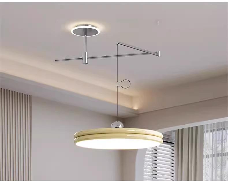 Modern UFO Chandelier: Adjustable Dining Room Light with Full Spectrum Eye Protection