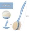 Dual-Sided Long Handle Bath Brush with Soft Bristles for Back, Dust, and Mud Scrubbing