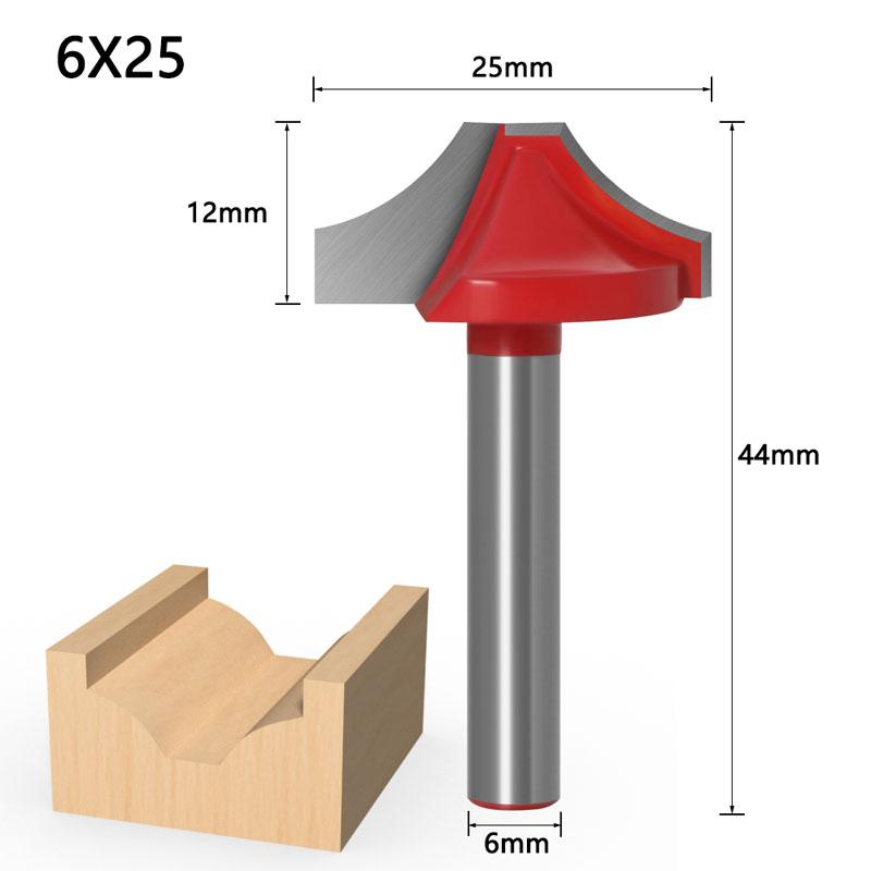 1pc 6mm Shank Tungsten Carbide CNC Router Bit Woodworking Cutter Open End Carving Bits