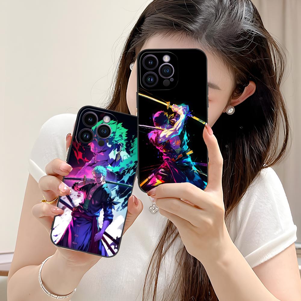 Anime Zoro Mobile Phone Case for iPhone 17 16 15 14 13 12 11 X XR XS 8 7 Pro Max Plus Mini Colour Protective Luxury Pretty
