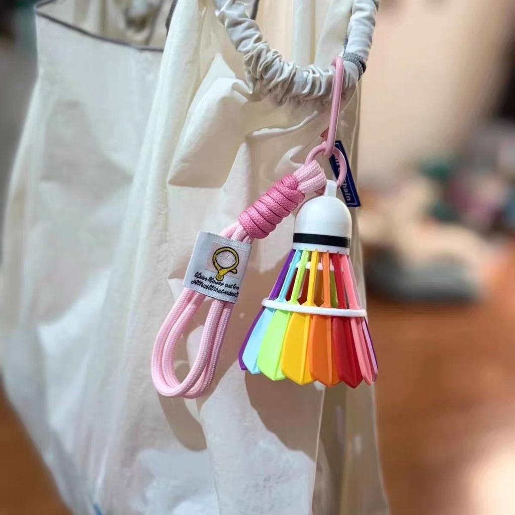 3D printed rainbow badminton pendant, outdoor sports bag pendant, badminton enthusiast gift
