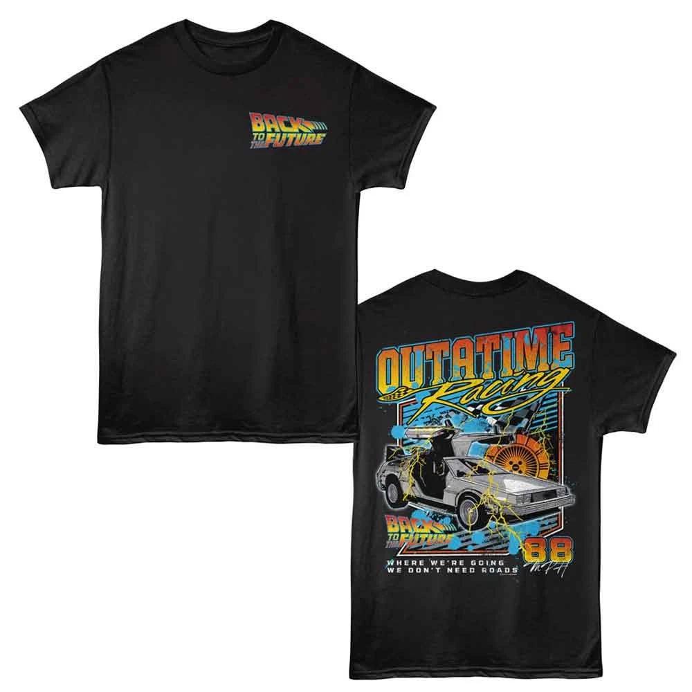 Back To The Future - Outatime Racing - 2-Sided Print Solid Children s T-shirt - Black 160