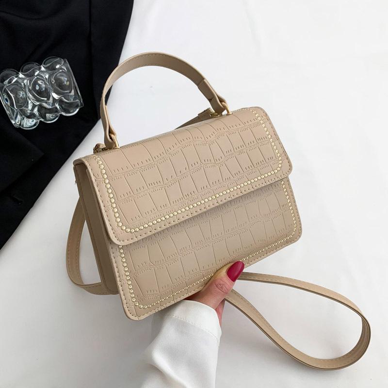 New Korean Style Trendy Small Square Bag Fashionable Simple Handbag Casual Personalized Shoulder Bag Retro Crossbody Bag