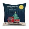 Christmas Pillow Cover Christmas Pillow Linen Cartoon Print Holiday Home Bed Cushion Cover
