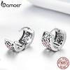 BAMOER Genuine 925 Sterling Silver Daisy Flower Exquisite Stud Earrings