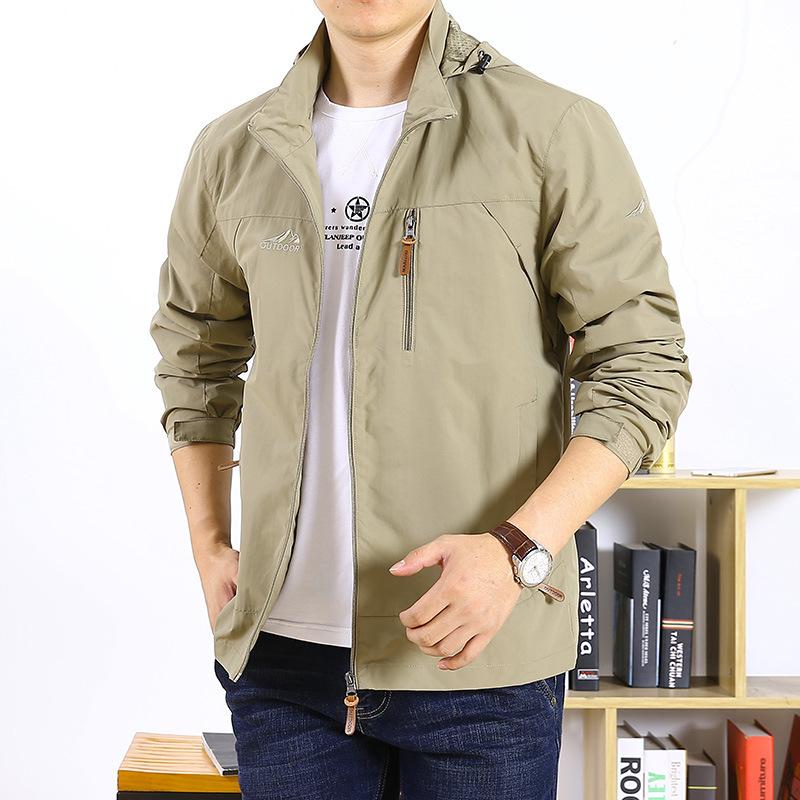 Jackets Men's Spring and Autumn Outdoor Sports Tops Loose Large Size Quick-drying Jackets Men's Charge Tops