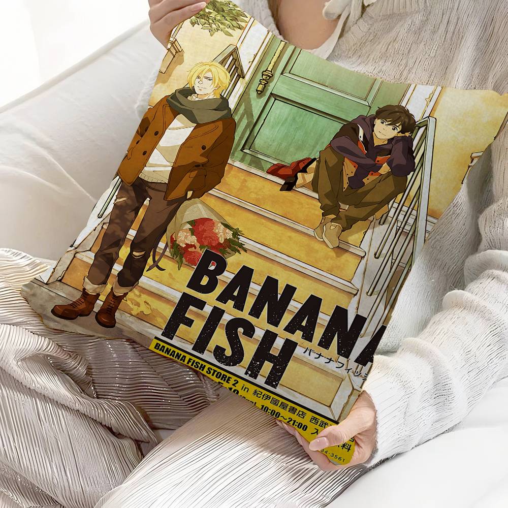 Anime Banana Fish Pillow Gifts Home Office Furnishings Bedroom Sofa Car Cushion Cover Case 45x45cm