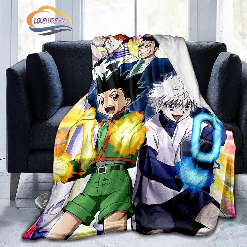 Trendy Japanese Anime Hunter x  Flannel Blanket3D Printed Coverlet Travel Camping for Adults and children Cashmere blanket