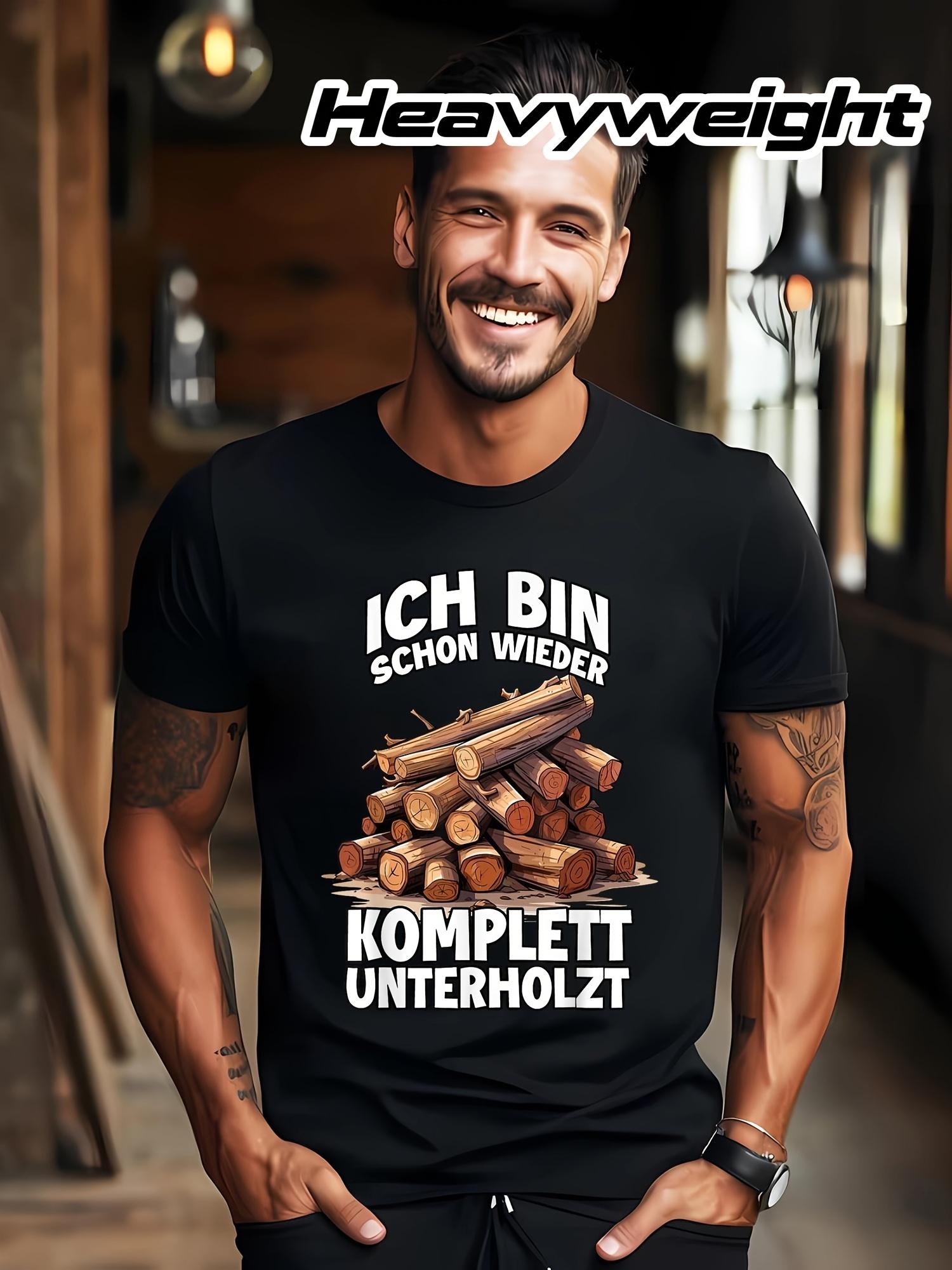 Long Sleeve T-Shirt y2k German Logging Saying Lumberjack 4XL