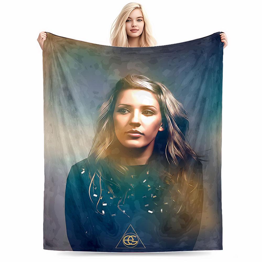 Artistic Portrait Blanket for all seasons blanket lunch break throw gift