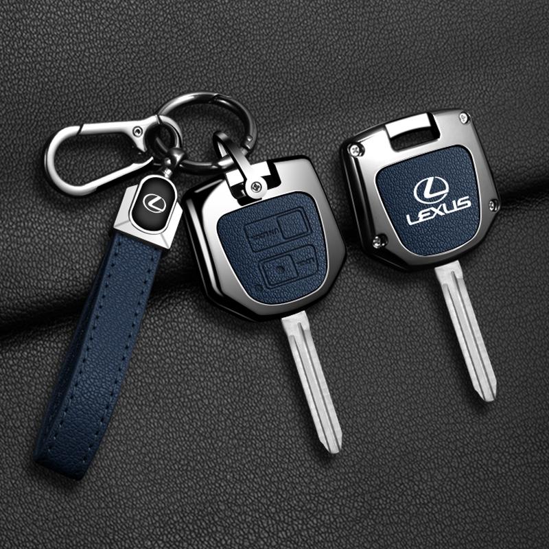 DMTZ1 Leather Car Straight Foldable Key Shell Modification for Lexus Old RX330 IS200 ES300 IS400 Key Cover Modification Accessories
