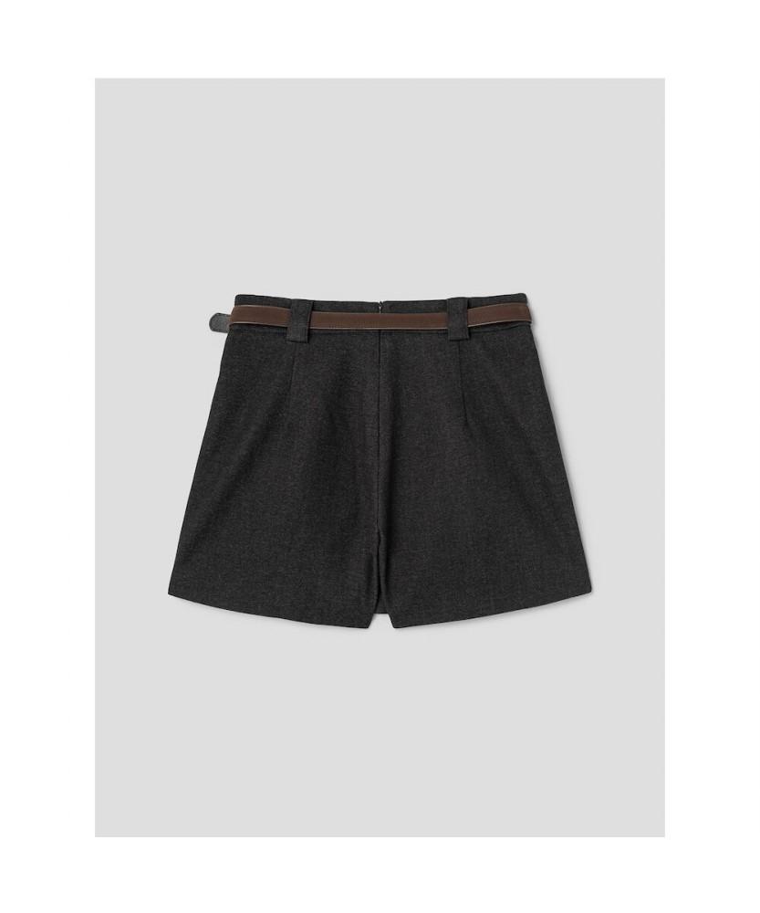 8SECONDS Suede Belted Skirt Ash