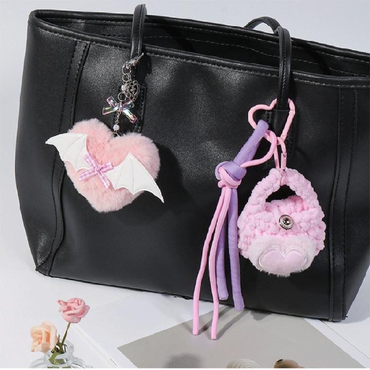 Trendy Love Heart Mobile Cover and Keychain Charm Pendant for Youthful Styles Lovers Sturdy Protective Materials