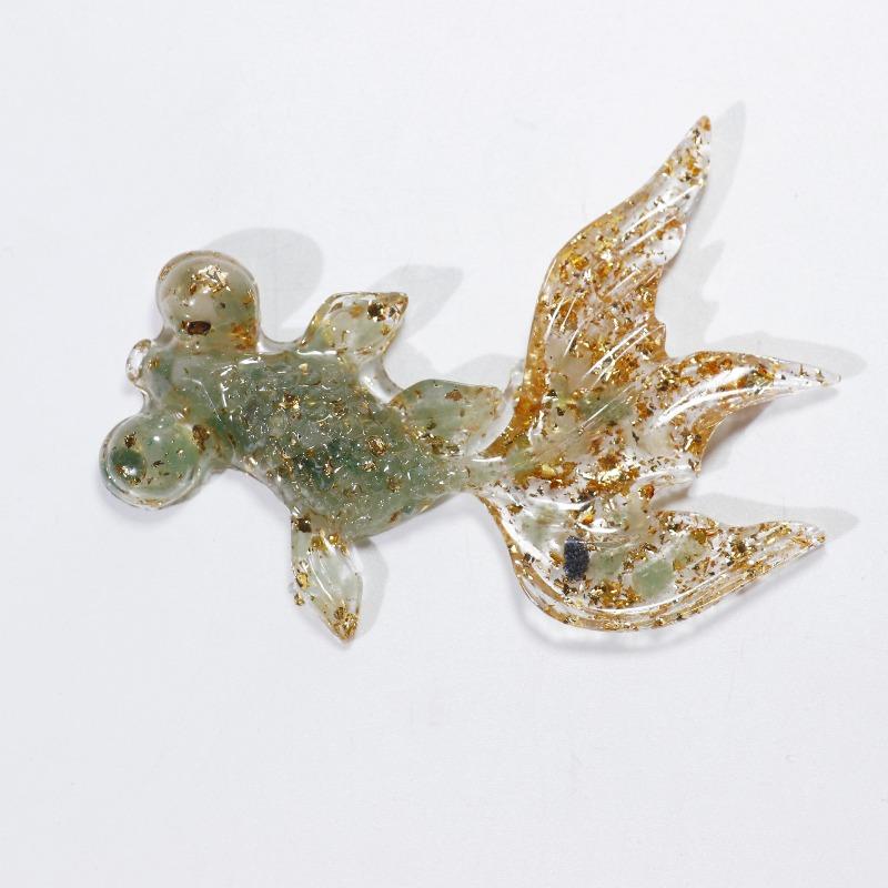 Creative Artificial Fish Turtle Dolphin Jewelry Beautiful Koi Fish Turtle Dolphin Natural Crystal Fish Table Car Home Decoration Gift for Friends