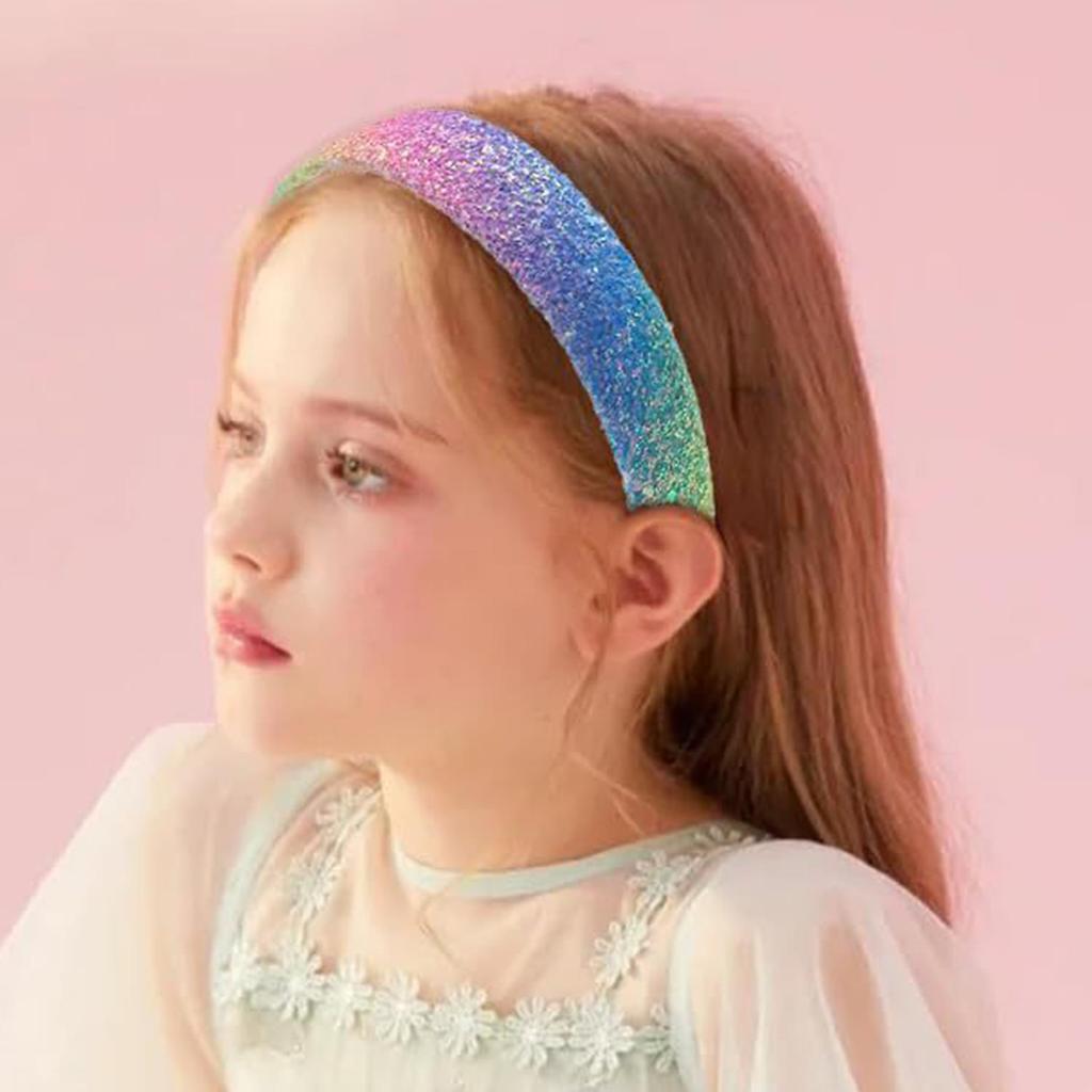 Široké flitrované čelenky Barevné Evropa a Amerika Čelenka Dámský obruč do vlasů Flitrovaný obruč do vlasů Vlasové doplňky