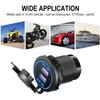 Dualer USB Autoladegerät QC 3.0 USB Schnellladebuchse Steckdose 12V-24V Auto Moto Zigarettenanzünderbuchsen Stromstecker Steckdose
