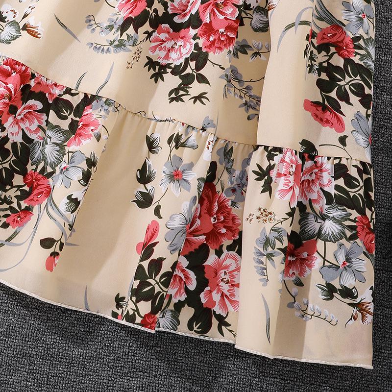 Spring Floral Suspender Dress & Long Sleeve Jacket for Kids