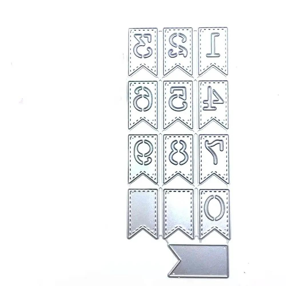 1 Set 0-9 Numbers words Metal Cutting Dies Stencils For DIY Scrapbooking Decorative Embossing Handcraft Die Template