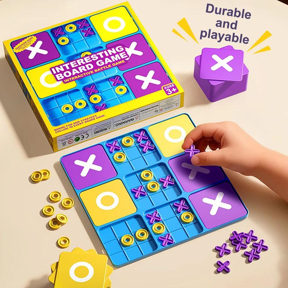 Creative Montessori Puzzle Table Game Montessori Nine-Square XO Game  Party Game