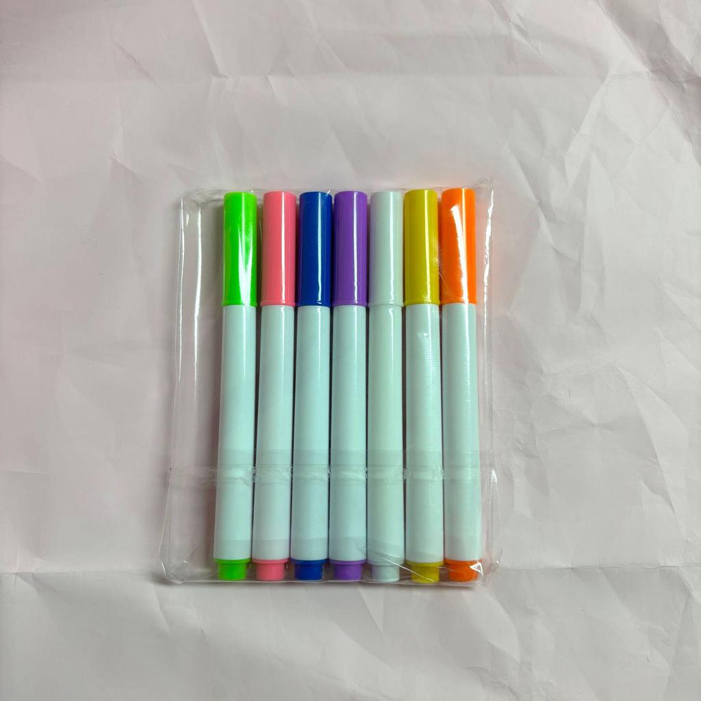 Dingdong Wasserlösliche Abwischbare Flüssigkreide-Stifte - 12 Fluoreszierende Farben für Tafeln