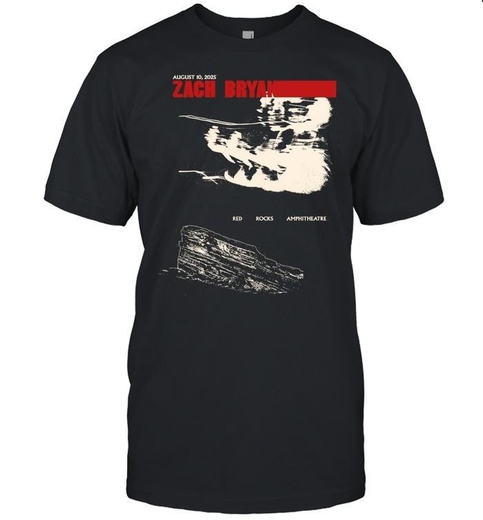 

Zach Bryan T-Shirt – Red Rocks Amphitheatre August 10 2025 Concert Tee 3XL
