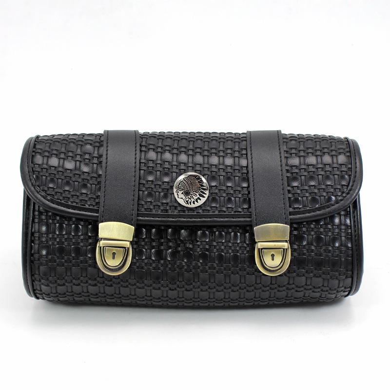 

Аксессуары для мотоциклов, подвесная сумка, электромобиль, круизный принц, сумка для инструментов, сумка с повязкой на голову, тканый узор, модная и модная рыцарская сумка 27.5x10cmx13cm