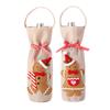 Christmas New Arrival Red Wine Bottle Cover Linen Red Wine Bottle Bag Christmas Dinner Dress Up