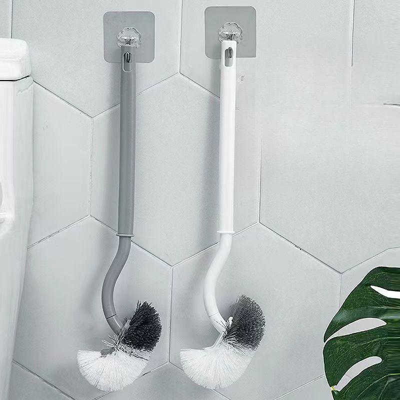 Japanese-style Elbow Toilet Brush No Dead Ends Soft Bristle Brush Multifunctional Toilet Brush Toilet Household Wall-mounted Cleaning Brush