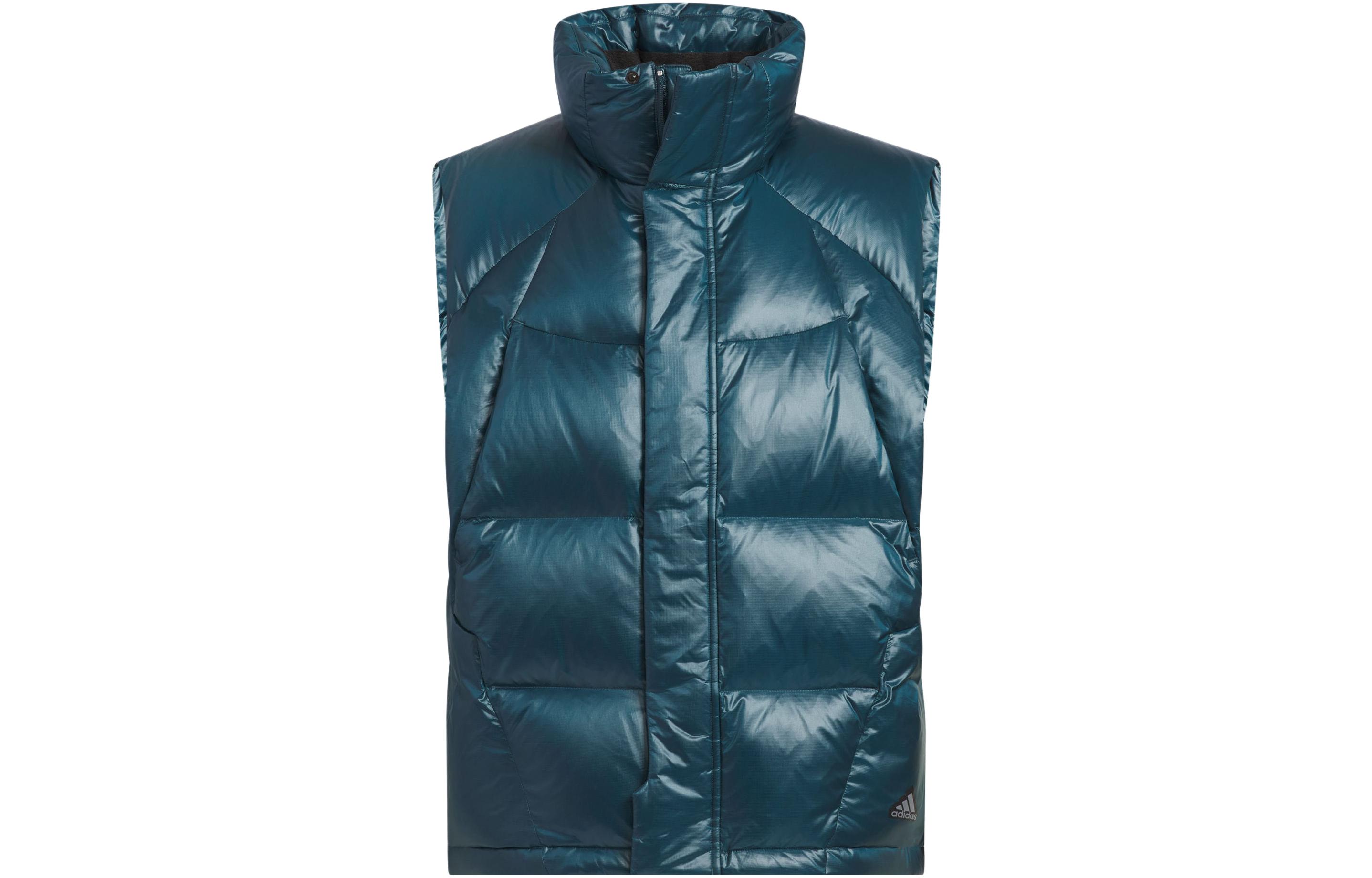 Adidas Down Vests Men s Dark Blue Stand Collar Moderate Other IL8913 L