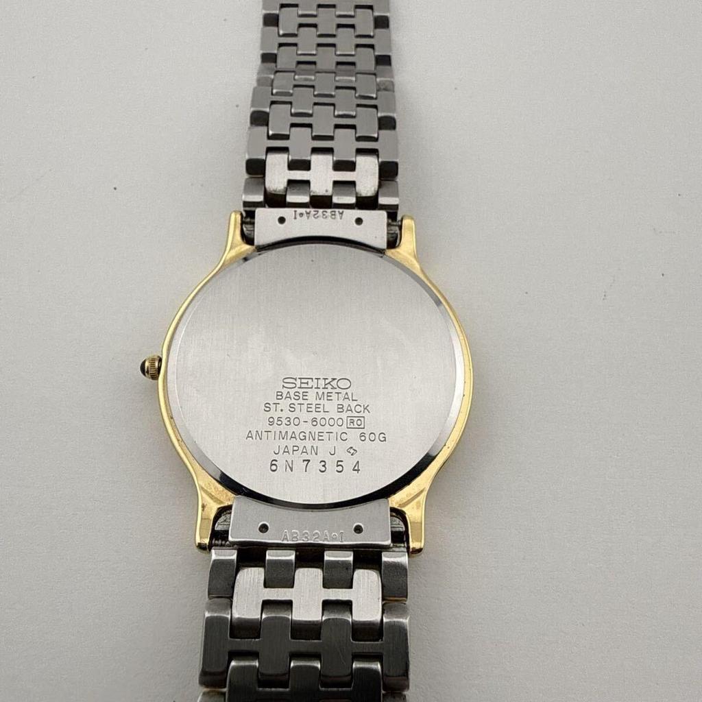 SEIKO 9530-6000 Seiko DOLCE Men's watch Quartz Working item Battery replaced [P425]