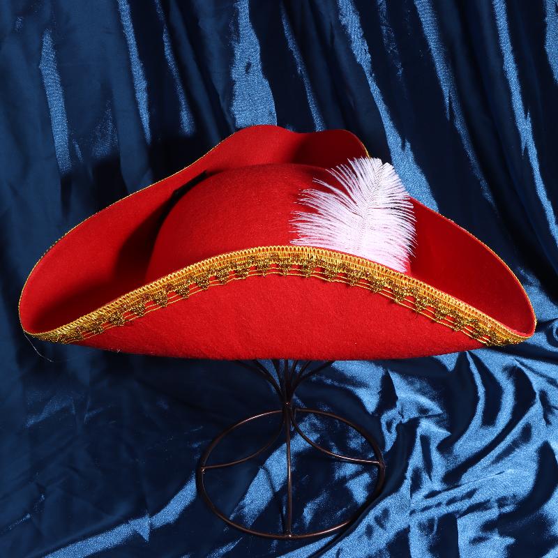 Retro Creative Feathers Pirate Hat Cosplay Pirate Cap Captain Hats Halloween Carnival Party Costume Props Holiday Gifts