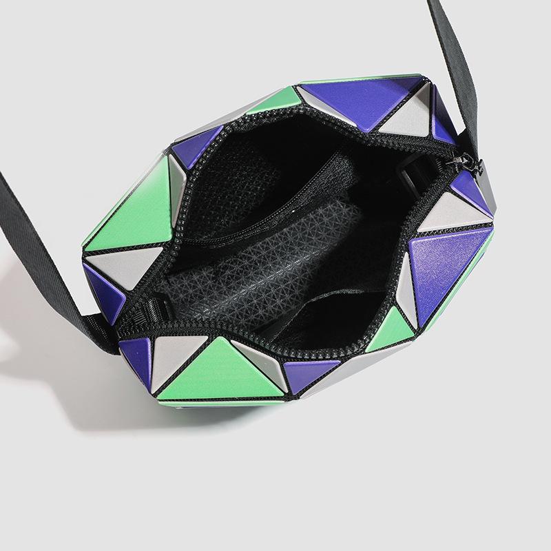 Geometric Diamond Check Bag Summer All Fashion Single Shoulder Crossbody Bag Small Square Box Camera Bag